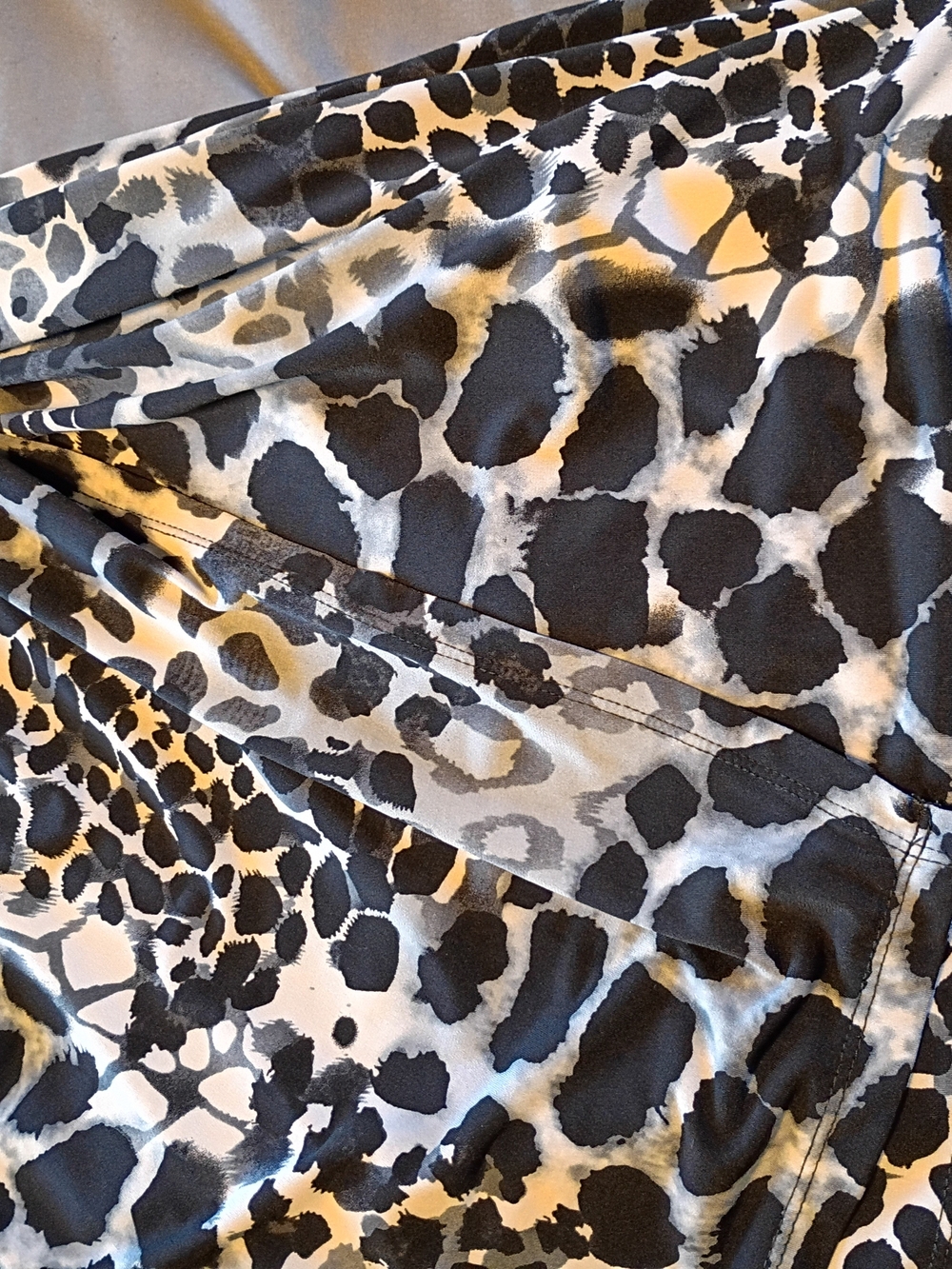 Avenue Black & White Animal Print Wrap Dress - Picture 5 of 6